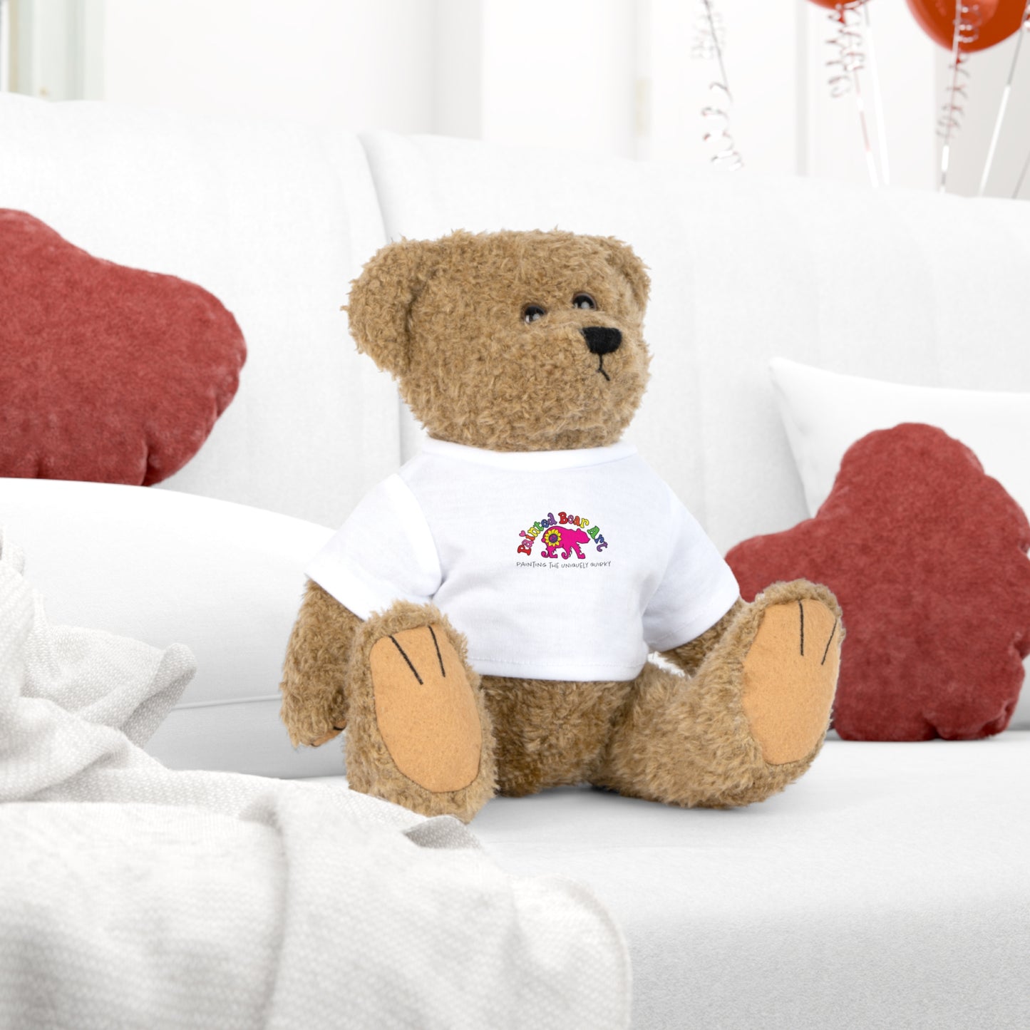 Painted Bear Art Plush Toy with T-Shirt