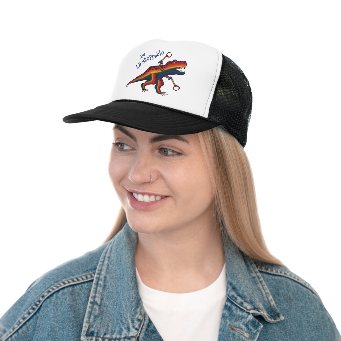 Unstoppable T-Rex Trucker Caps