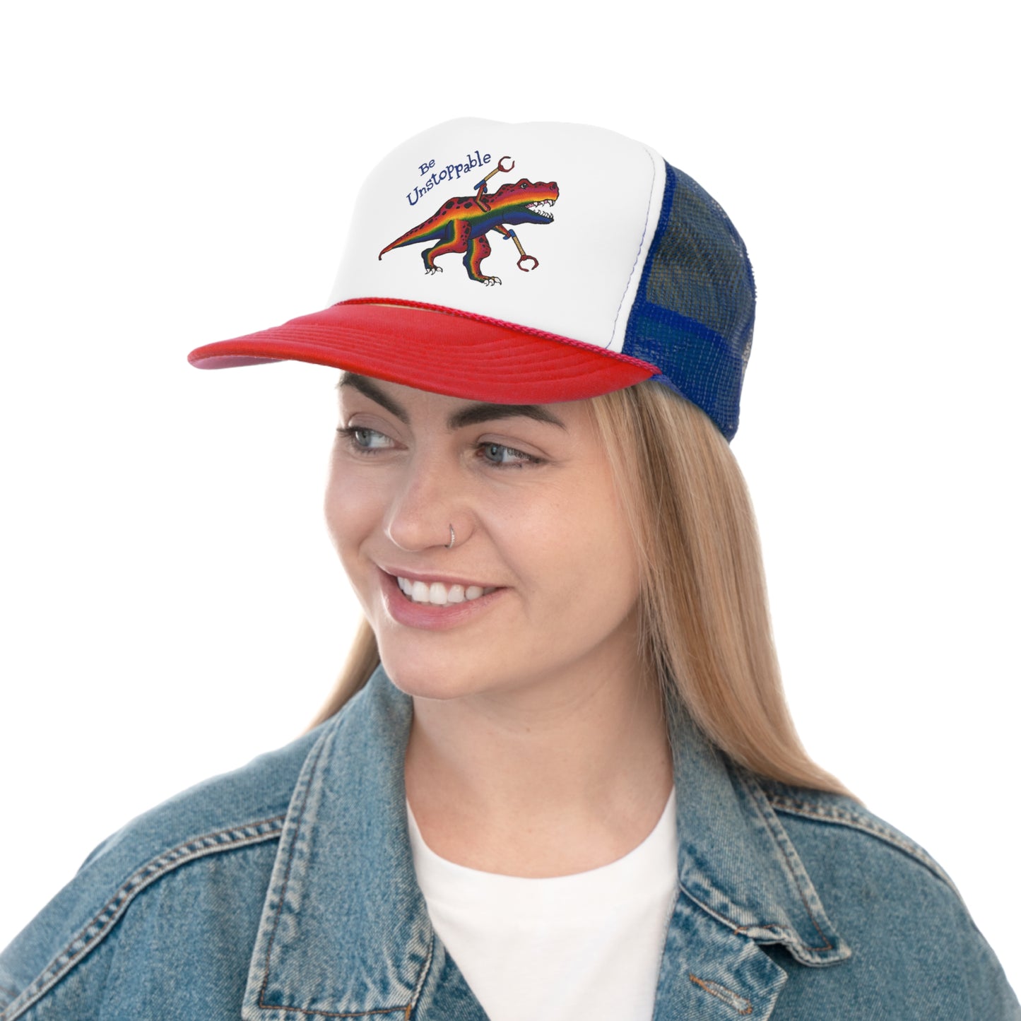 Unstoppable T-Rex Trucker Caps