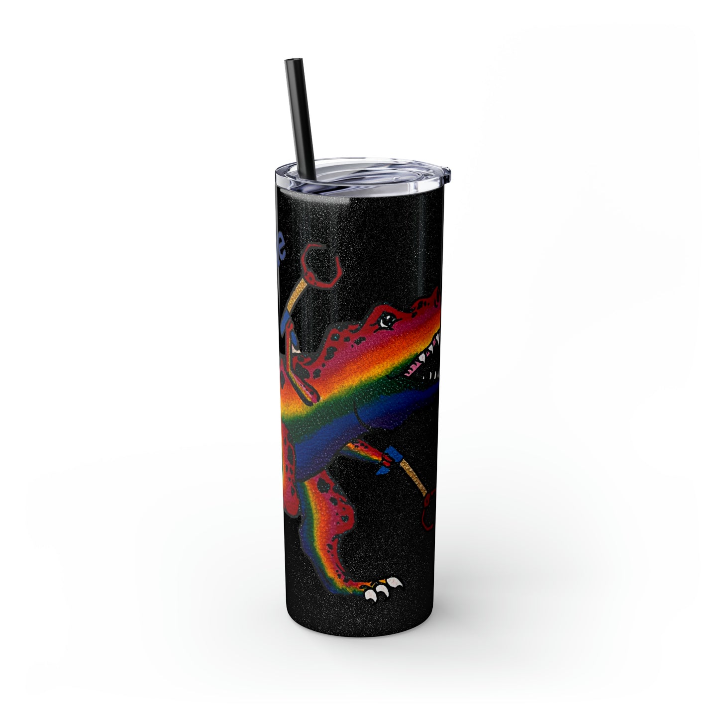 Unstoppable T-Rex Skinny Tumbler with Straw