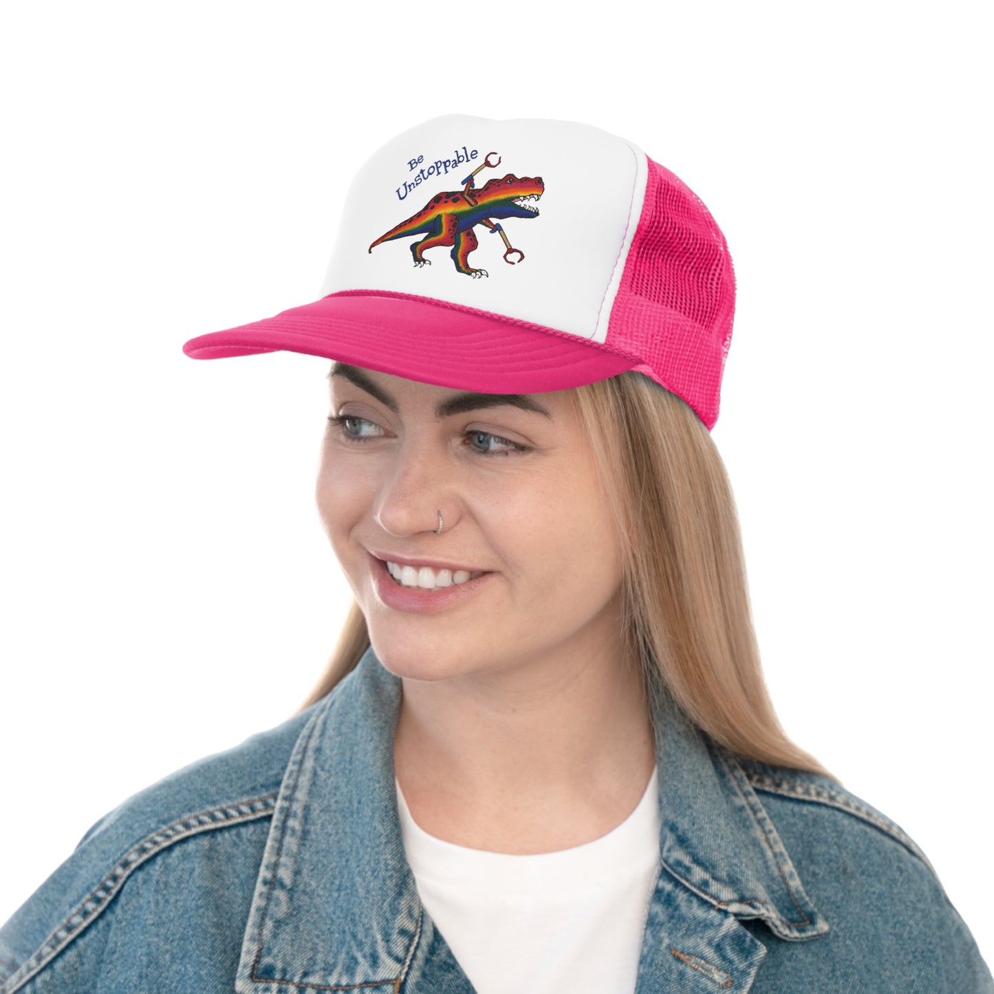 Unstoppable T-Rex Trucker Caps